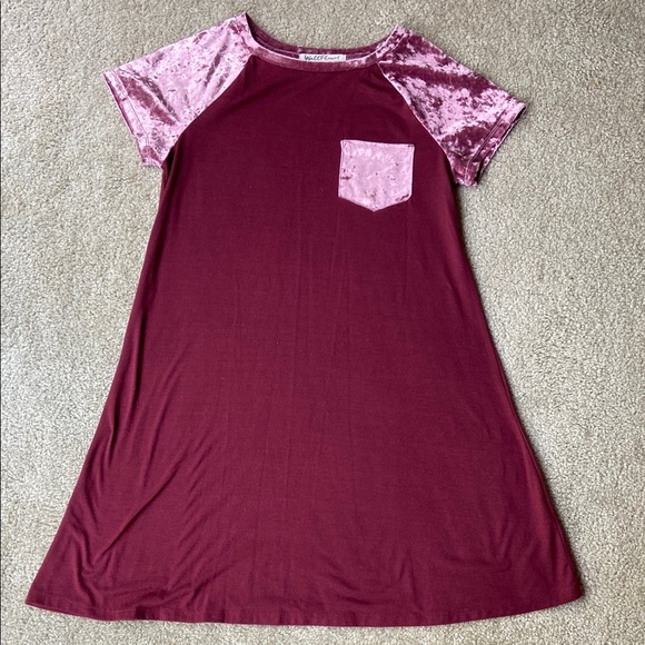 Wallflower Dresses & Skirts - Wallflower Velvet Accents Tshirt Dress